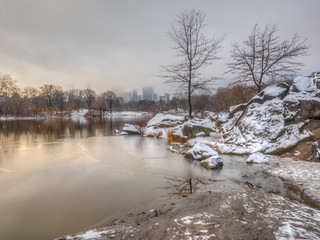 At the lake in Central Park