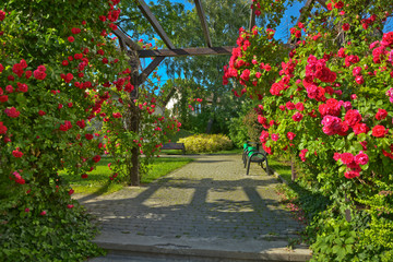 Bielsko-Biała, ul. Jana III Sobieskiego - skwer przy Studni Luschki z 1895 r.