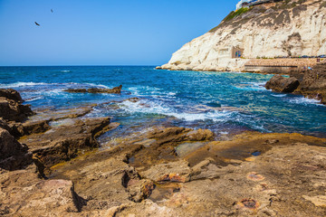 The grottoes on the Mediterranean coast