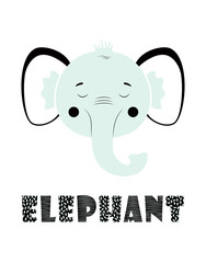 funny kids print elephant