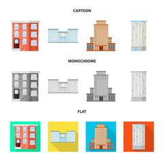 Fototapeta premium Vector design of municipal and center sign. Collection of municipal and estate vector icon for stock.