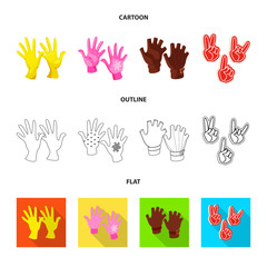 Vector design of silhouette and safety icon. Collection of silhouette and comfort vector icon for stock.