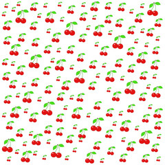 Pattern with cherries. - Illustration.