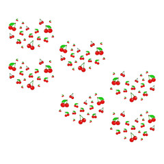 Pattern with cherries. - Illustration.