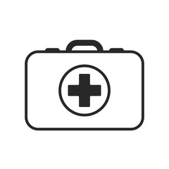 First aid kit icon, vector flat icon
