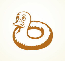 Inflatable swimming ring. Vector drawing