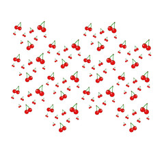 Pattern with cherries. - Illustration.