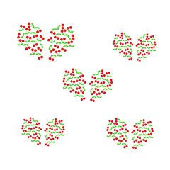 Pattern with cherries. - Illustration.