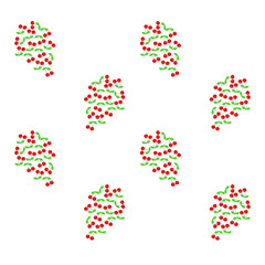 Pattern with cherries. - Illustration.