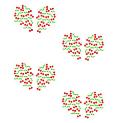 Pattern with cherries. - Illustration.