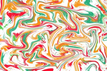 Obraz premium Abstract background made in the technique of acrylic. red, green and yellow stains.