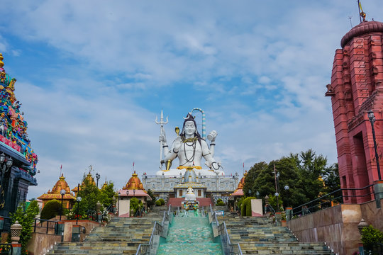 The huge statue of Shiva in Namchi Chardham in the state of Sikkim, India