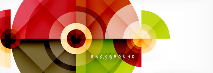 Round circles and triangles abstract background