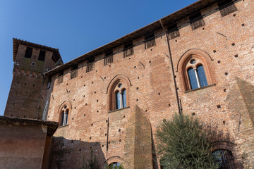 Fototapeta na wymiar Castle of Sant'Angelo Lodigiano, Italy