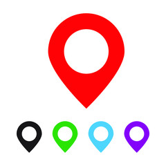 Red maps pin. Location map icon. Location pin. Pin icon vector.
