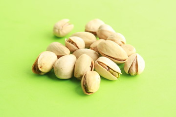 pistachios in colorful background