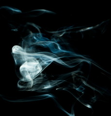 Smoke on black background