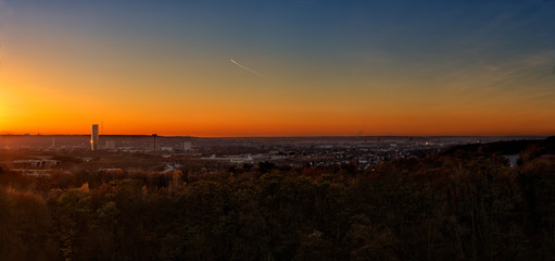 Fototapeta na wymiar Sunset panorama Bonn