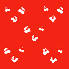 Pattern with cherries. - Illustration.