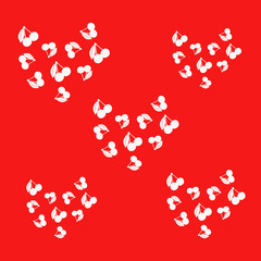 Pattern with cherries. - Illustration.