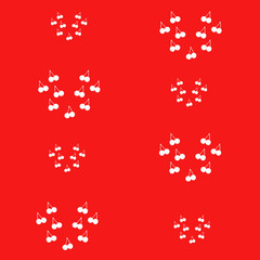 Pattern with cherries. - Illustration.