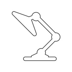 Table Lamp icon with trendy minimal and line art style design. Vector illustration.