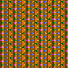 Background consisting of colored quadrangles. Pattern. African motifs.