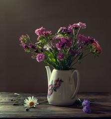 Still life with carnation flowers