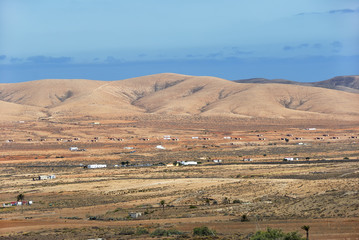 Fuerteventura countryside.  La Oliva region, Canary islands. Spain