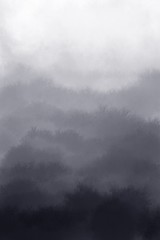 Fototapeta premium painted wood in gray tones. imitation of forest, mountains and twilight