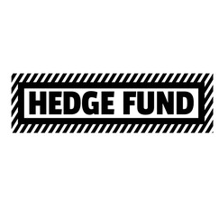 Hedge fund stamp on white