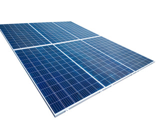 Solar panels isolated on white background. Solar energy concept images.