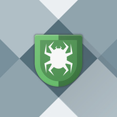 Virus Protection Shield Adaptive icon Material Design illustration