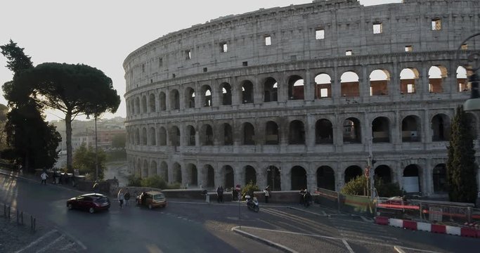 Vista Aerea con Drone Colosseo Roma