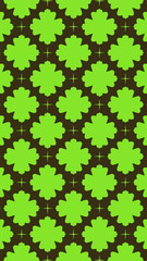 Ornate geometric pattern and two-tone abstract background