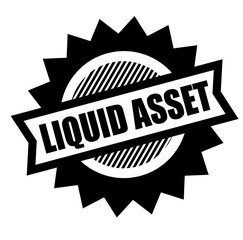 liquid asset stamp on white
