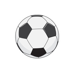 Soccer ball. White and black colors. vector