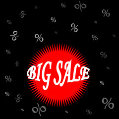 Big sale banner. Discount banner. Vector illustration.
