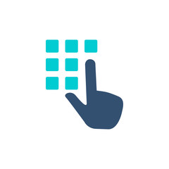 Vector touch finger icon.