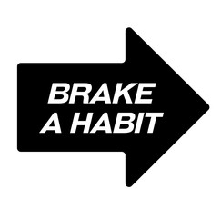 Obraz premium brake habit black stamp