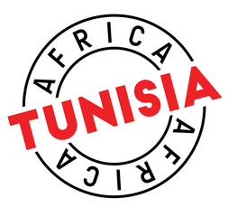 tunisia stamp on white