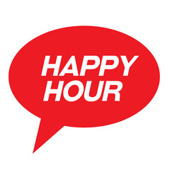 happy hour stamp on white