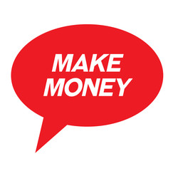 make money stamp on white