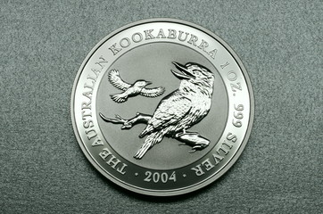 オーストラリア　ワライカワセミ銀貨