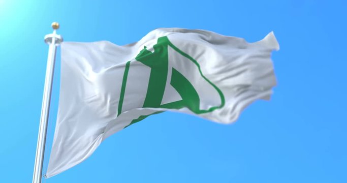 Flag of Toyama Prefecture japanese, Japan. Loop