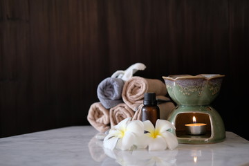 still life with flowers and candles