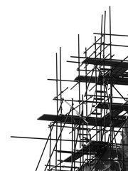 silhouette scaffolding Elements black and white