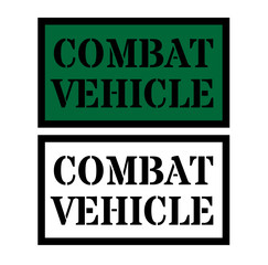 combat vehicle sign illustration