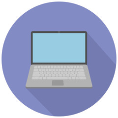 Laptop Vector. Flat icon illustration