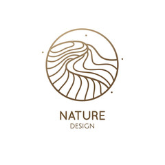 Simple logo pattern structure of water
